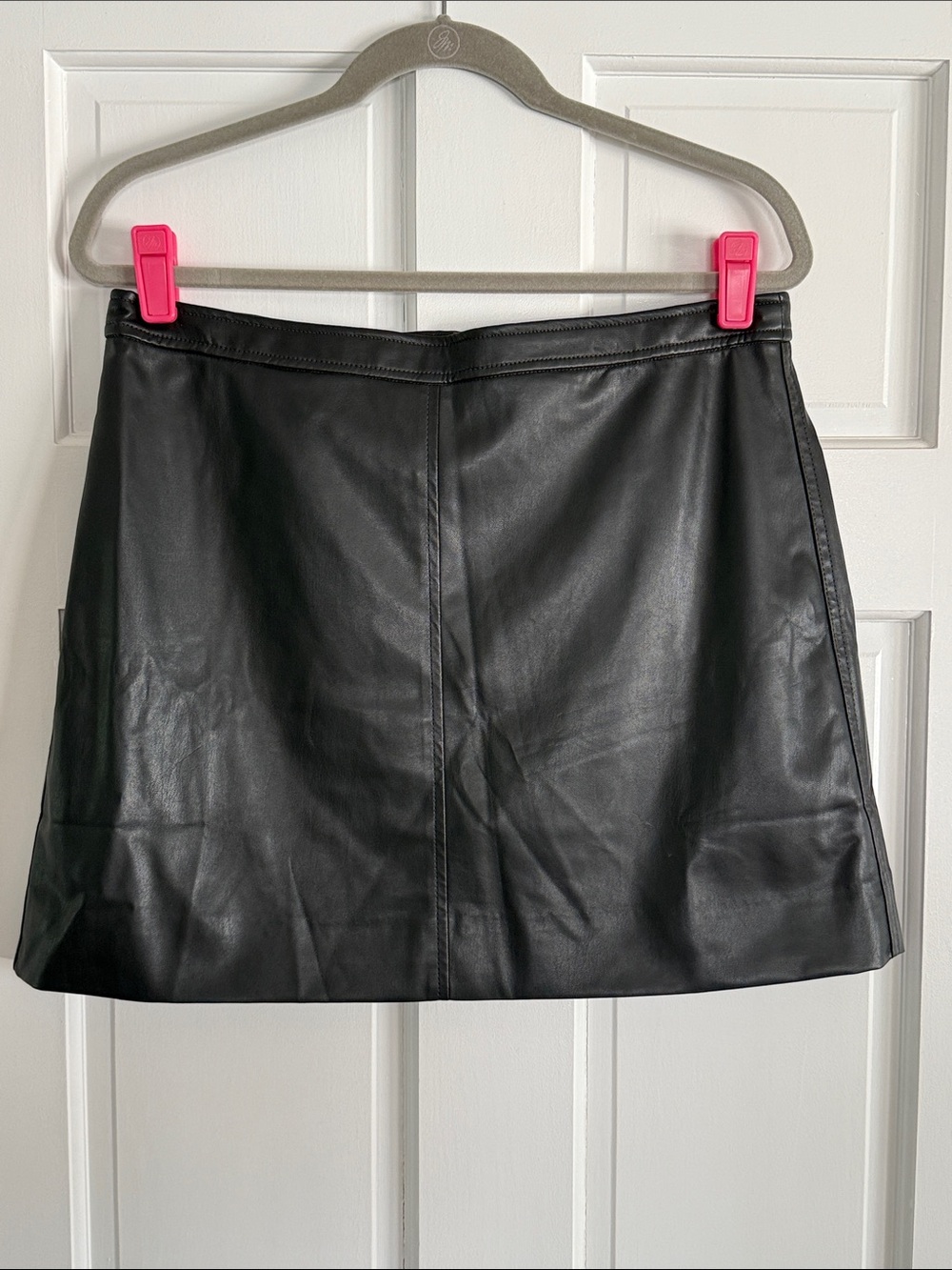 J. Crew Collection Black Faux Leather Mini Skirt sz 10